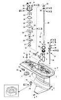 Корпус шестерни, Drive-2.33:1-USA-0T625304/BEL-0P216185 и выше 4-Х ТАКТНОГО ПЛМ MERCURY 50 Серийный номер от 0T409000 до 1B344306