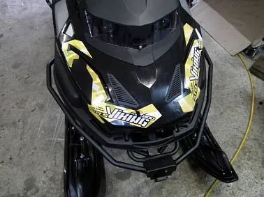 Бампер для снегохода STELS Viking в комплекте с защитой днища ЧЕРНЫЙ S800 8407004